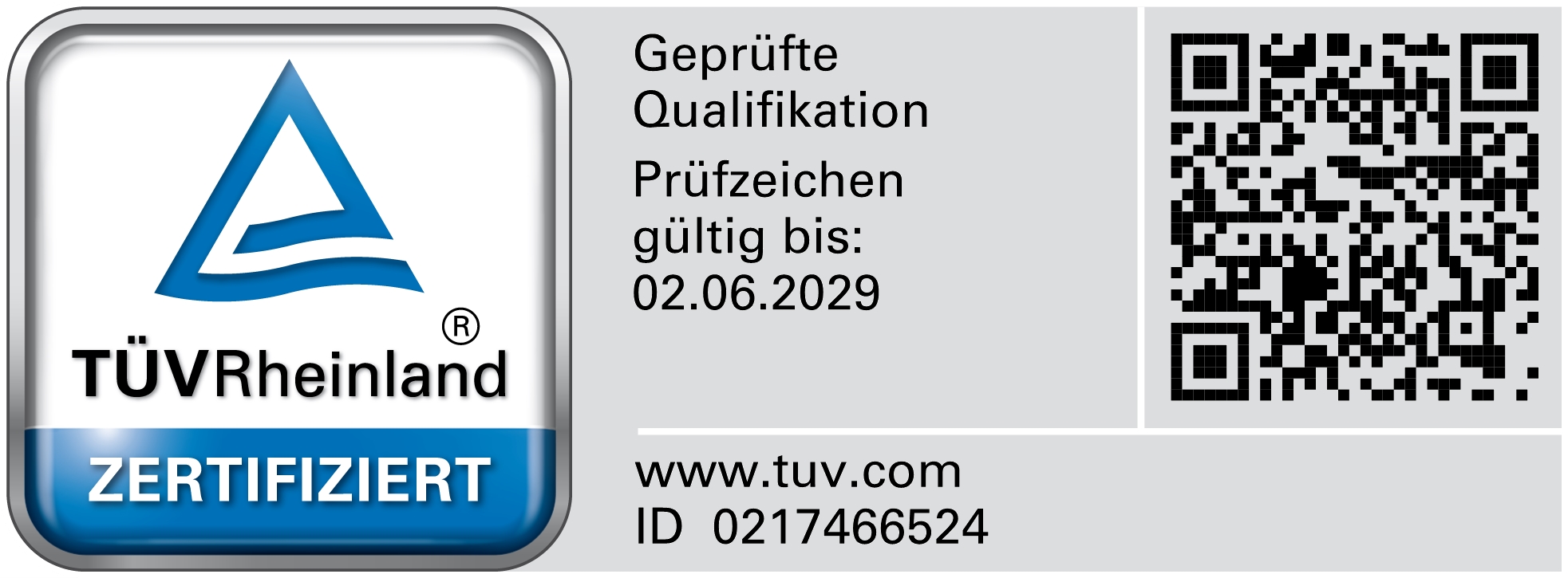 TÜV Rheinland, Zertifikat